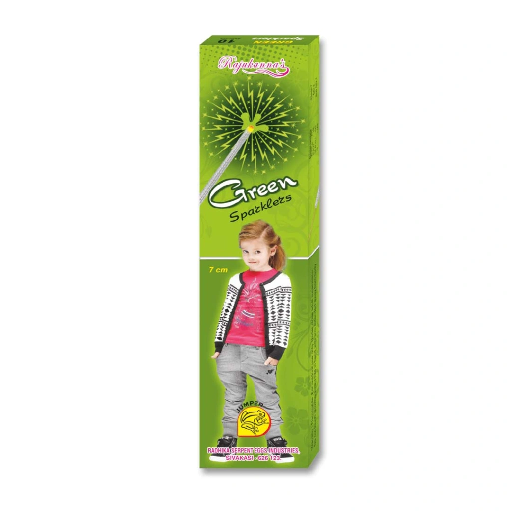 7cm Green Sparklers